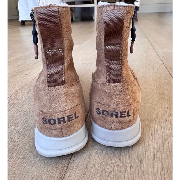 Sorel Explorer Winter Boots Sz 7.5 Women’s Waterproof Suede Tan Boot Camel NWOT - Picture 2 of 10